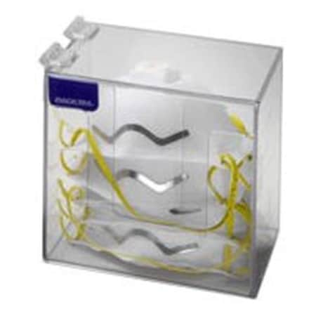 Rack Em Racks RackEm Racks 5153 Short Dust Mask Dispenser with clear Lid - Clear Plastic 5153